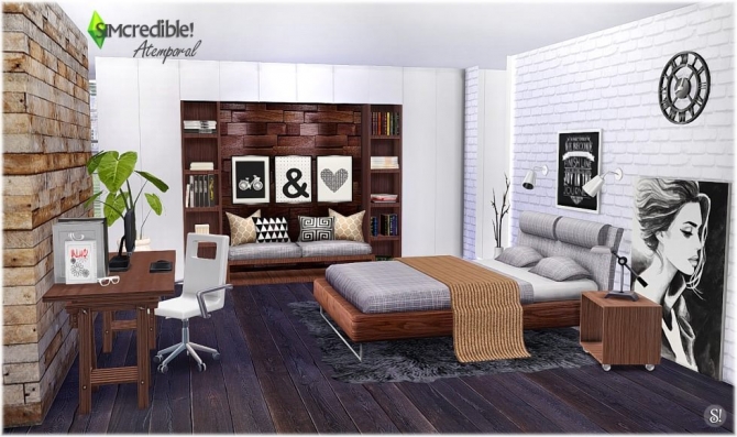 Atemporal bedroom at SIMcredible! Designs 4 » Sims 4 Updates