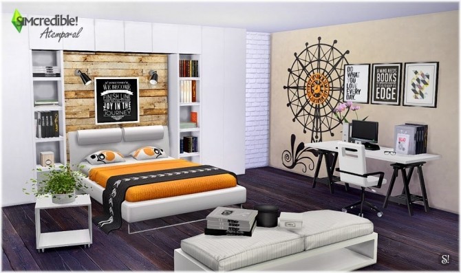 Sims 4 Atemporal bedroom at SIMcredible! Designs 4