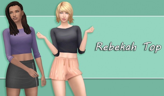 Sims 4 Rebekah Top by xDeadGirlWalking at SimsWorkshop