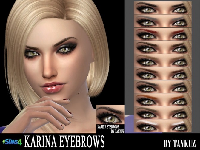 Sims 4 Karina Eyebrows at Tankuz Sims4