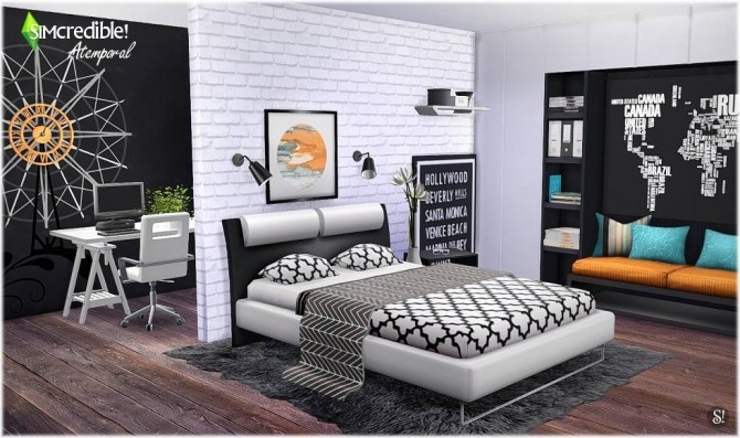 Sims 4 Atemporal bedroom at SIMcredible! Designs 4