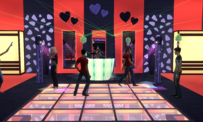 Sims 4 Valentine’s Day club (no CC) at Tatyana Name