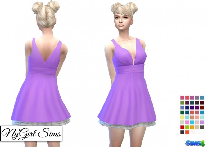Sims 4 Tank Dress with Petticoat at NyGirl Sims