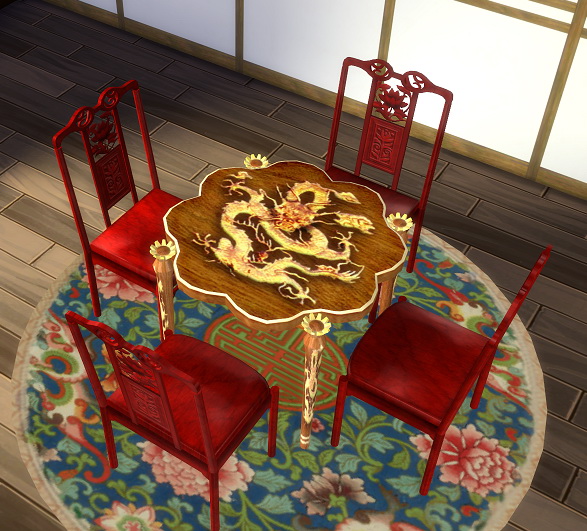 Sims 4 TS2 to 4 Asian Dining Chair Beta by BigUglyHag at SimsWorkshop