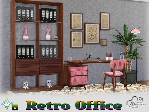 Sims 4 Retro Office by BuffSumm at TSR