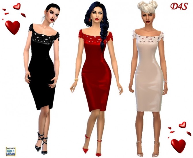 Sims 4 Vday dress at Dreaming 4 Sims