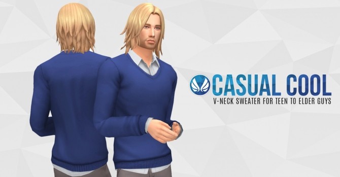 Sims 4 Casual Cool V neck Sweater at Simsational Designs