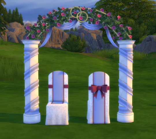 Sims 4 Sims 2 to 4 Celebrations Arch and Chair Beta by BigUglyHag at SimsWorkshop