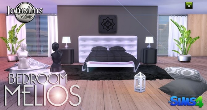 Sims 4 MELIOS BEDROOM at Jomsims Creations
