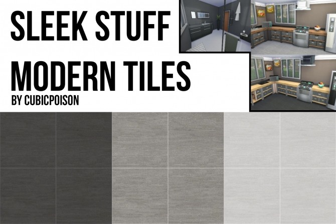 Sims 4 Sleek Stuff Modern Tile by CubicPoison at Mod The Sims