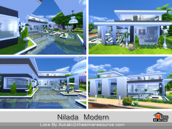Sims 4 Nilada Modern house by autaki at TSR