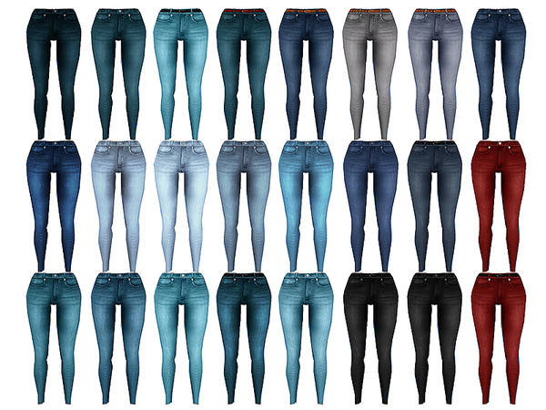 Sims 4 Belted High Waisted Jeans by Cleotopia at TSR