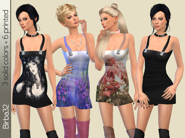 Sims 4 Braces dress by Birba32 at TSR