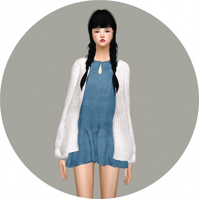 Sims 4 Spring Dress With Cardigan short version at Marigold
