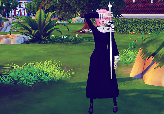 Sims 4 Crona Soul Eater outfit at Studio K Creation