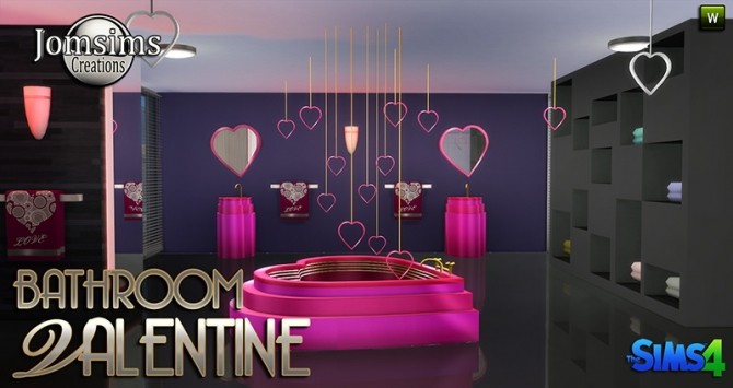 Sims 4 Valentine bathroom at Jomsims Creations