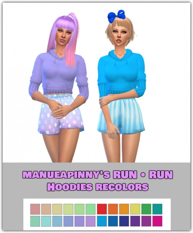 Sims 4 Run Run Hoodies Recolors at Maimouth Sims4