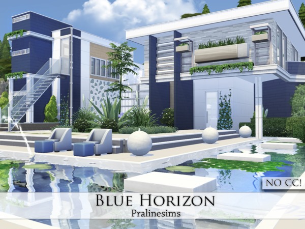 Sims 4 Blue Horizon house by Pralinesims at TSR