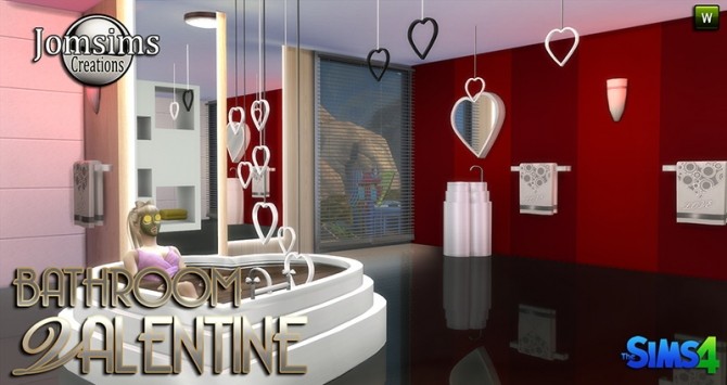 Sims 4 Valentine bathroom at Jomsims Creations