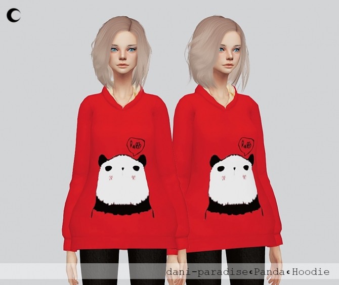Sims 4 Panda Hoodie at Kalewa a
