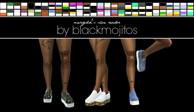 Sims 4 Marigold’s shoes recolors at BlackMojitos