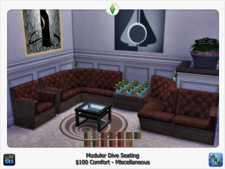 Modular Dive Seating by D4S at Sims 4 Studio