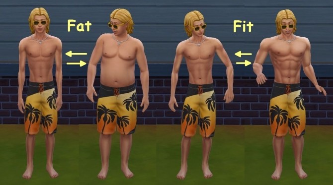 Sims 4 Set Fat Fit by Lynire at Mod The Sims