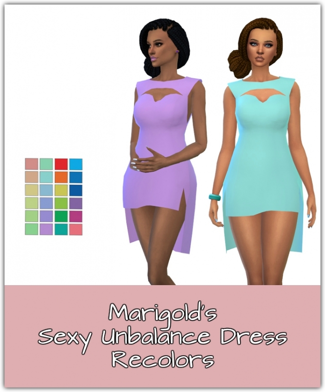 Unbalance Dress Recolors At Maimouth Sims4 Sims 4 Updates
