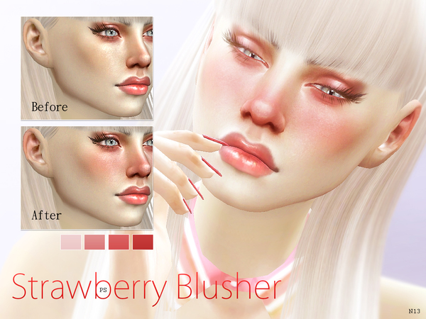 Sims 4 Strawberry Blusher N13 by Pralinesims at TSR
