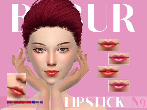 Sims 4 Lipstick N09 by Bobur at TSR