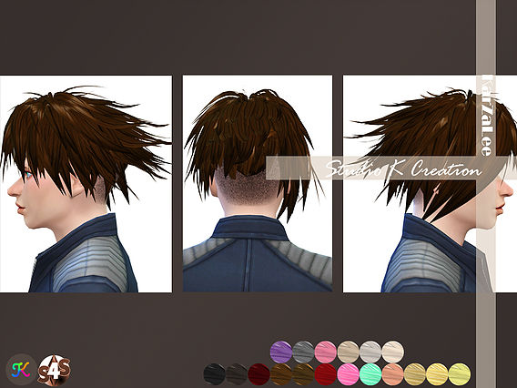 Sims 4 Animate hair 38 TETSU at Studio K Creation