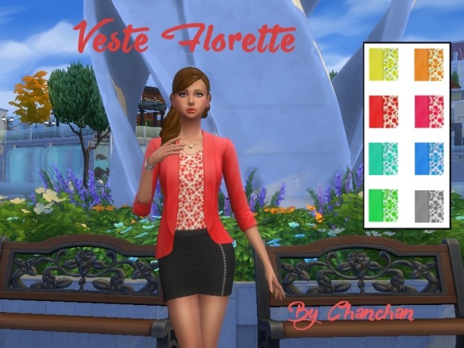 Sims 4 Florette jacket by Chanchan24 at Sims Artists