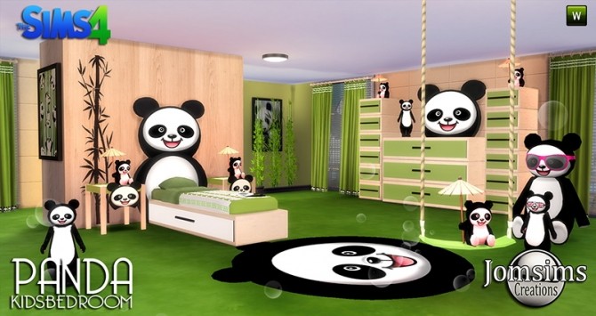 Sims 4 PANDA Kids bedroom at Jomsims Creations