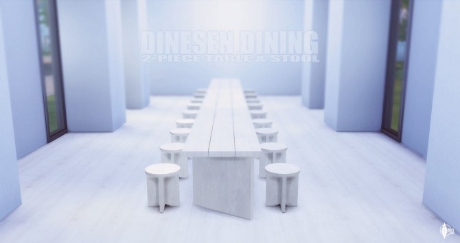 Sims 4 TS4 Dinesen 2 Piece Dining Set at Onyx Sims
