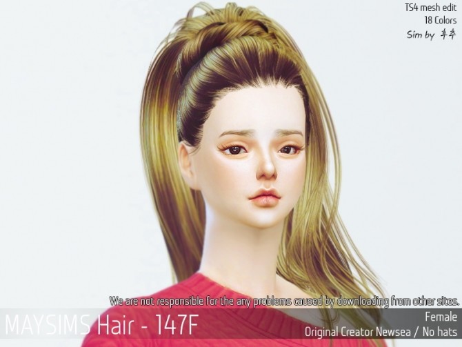 Sims 4 Hair 147F (Newsea) at May Sims
