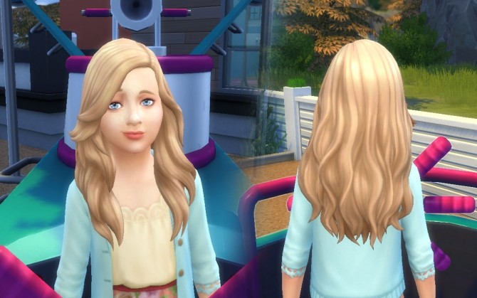 Sims 4 Long Soft Wavy for Girls at My Stuff