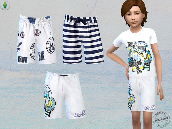 Sims 4 Cool Summer Set for Boys by Fritzie.Lein at TSR
