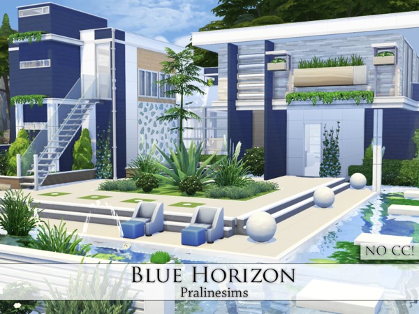 Sims 4 Blue Horizon house by Pralinesims at TSR