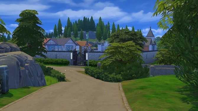 Sims 4 Old town by Dolkin at ihelensims