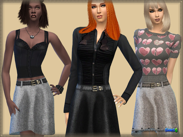 Sims 4 Tweed Skirt at Bukovka