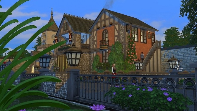 Sims 4 Old town by Dolkin at ihelensims