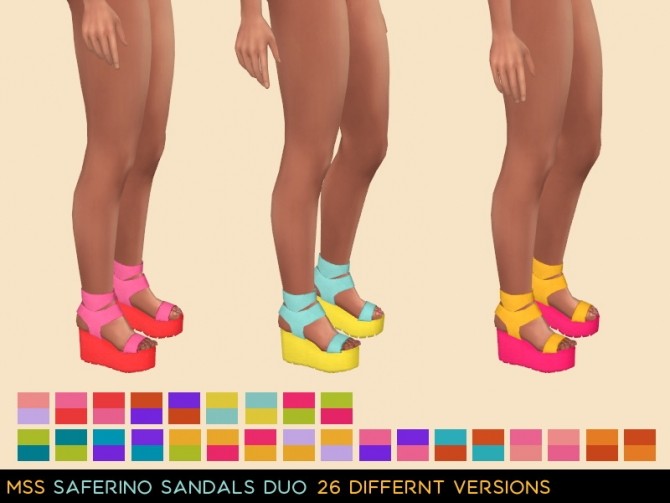 Sims 4 Safarino Sandals Duo by midnightskysims at SimsWorkshop