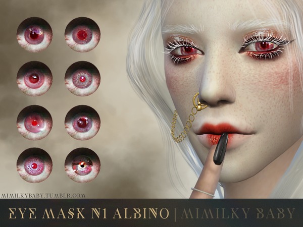 Sims 4 Albino Eye Mask N1 by mimilky at TSR