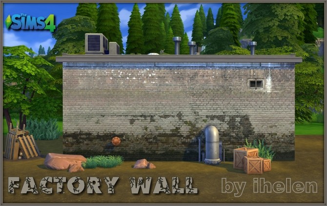 Sims 4 Mural Factory walls by ihelen at ihelensims