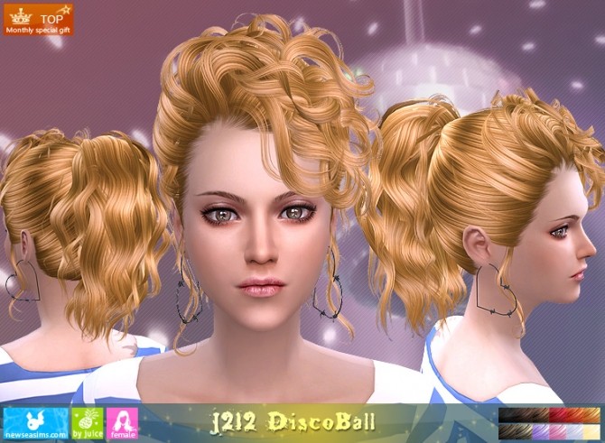 Sims 4 J212 DiscoBall hair (Pay) at Newsea Sims 4