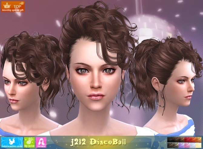 Sims 4 J212 DiscoBall hair (Pay) at Newsea Sims 4