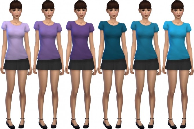 Sims 4 Puffy Sleeve Top by deelitefulsimmer at SimsWorkshop