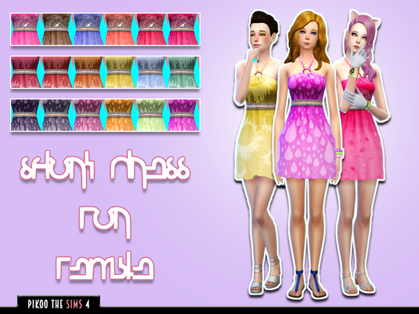 Sims 4 Dress 02 by Pikoo at TSR