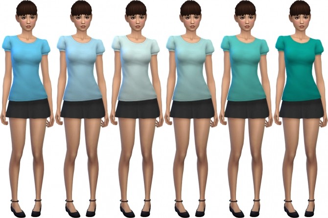 Sims 4 Puffy Sleeve Top by deelitefulsimmer at SimsWorkshop