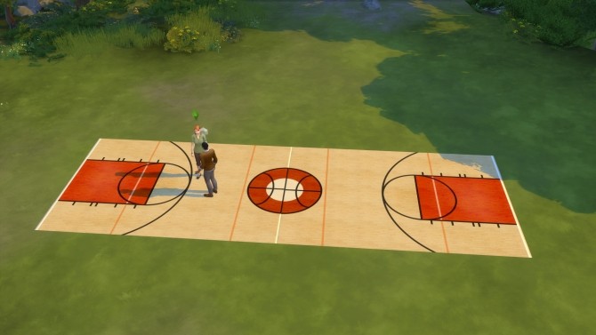 Sims 4 Sims 2 Basketball Court Rug 0.1 by BigUglyHag at SimsWorkshop